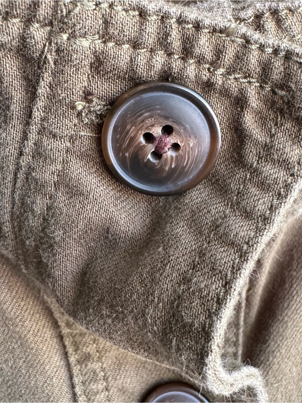 Olive Green Button-Front Utility Jacket - Picture 2 of 11